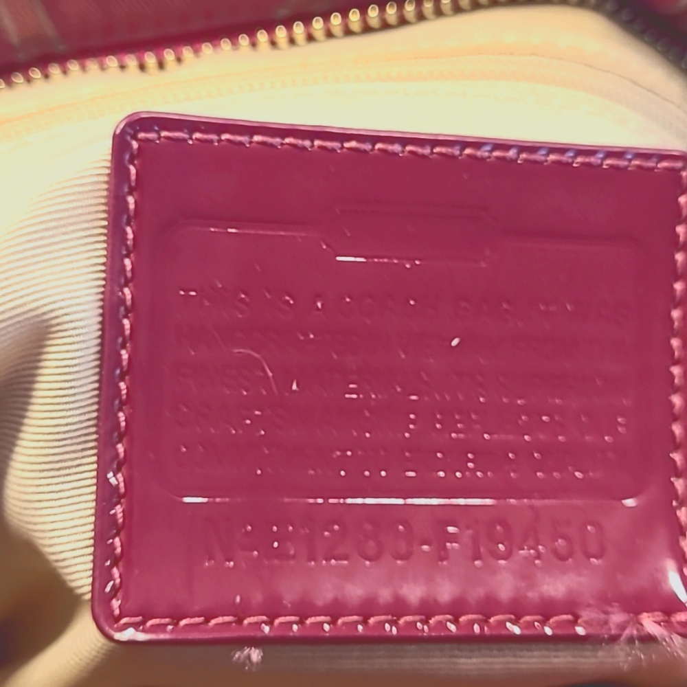 Coach Raspberry Signature Shoulder Bag - Picture 4 of 10